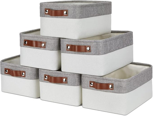 DULLEMELO Storage Baskets Bins for Organizing, Small Fabric Baskets for Shelves by DULLEMELO