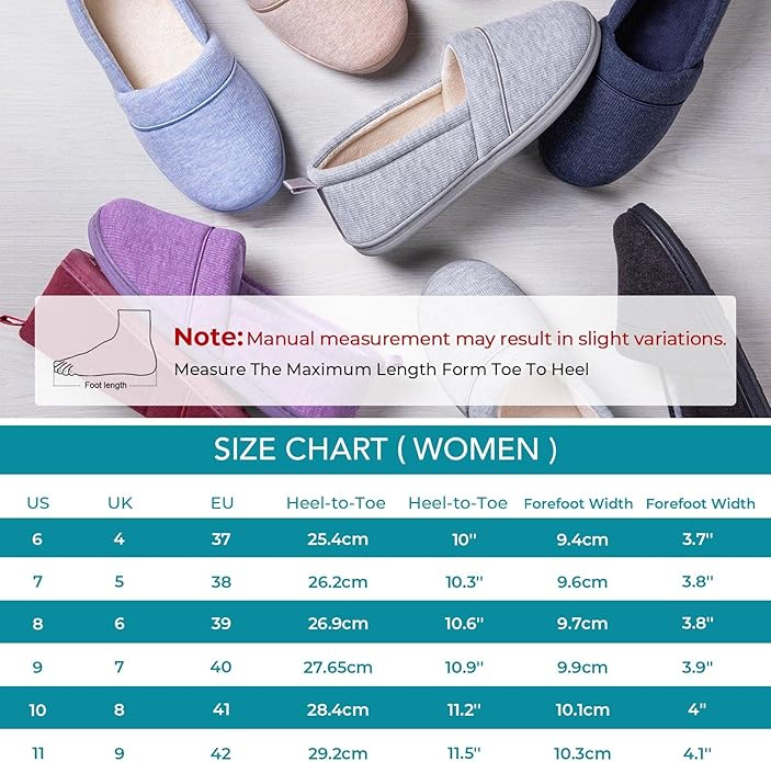 HomeTop Women's Comfy Loafer Slippers Lightweight Memory Foam Non-slip Indoor - Image 6