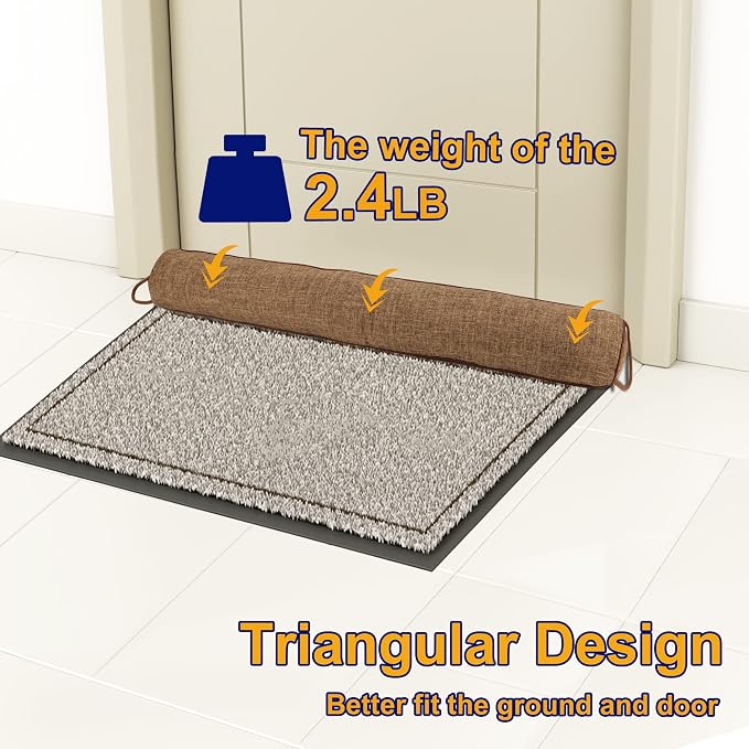 NABOWAN 36" Weighted Under Door Draft Stopper -Triangular Door Draft Blocker - Image 4