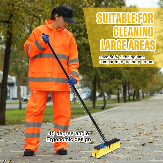 Zhehao 6 Pack 18 Inches Push Broom Outdoor, Concrete Floor Cleaning - Image 7