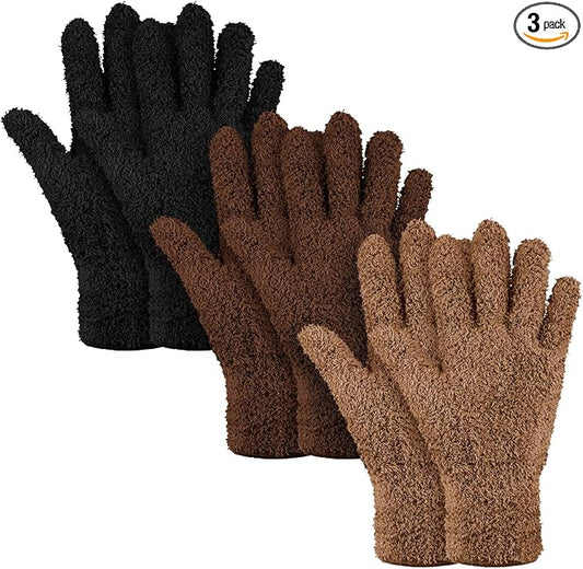 Patelai 3 Pairs Microfiber Plant Dusting Gloves Leaf Cleaning Gloves by Patelai
