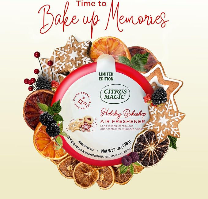 Citrus Magic Holiday Odor Absorbing Solid Air Freshener, Holiday Bakeshop - Image 4