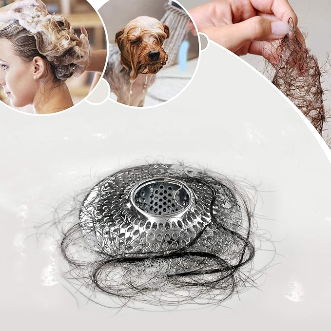 LEKEYE Drain Hair Catcher/Bathtub Shower Drain Hair Trap/Strainer Stainless - Image 6