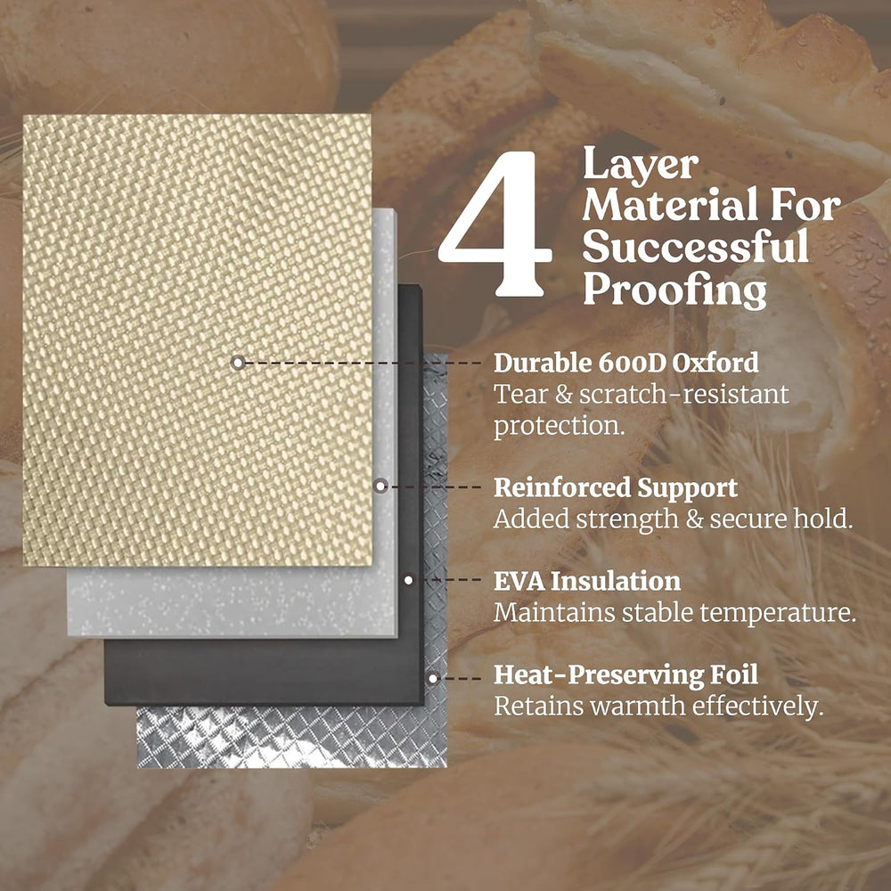 Bread Proofing Box – Bread Proofer, Dough Fermentation Box with Carry Bag, So...