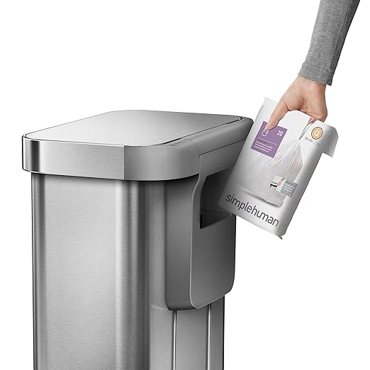 simplehuman 55 Liter / 14.5 Gallon Rectangular Hands-Free Kitchen Step Trash Can - Image 7