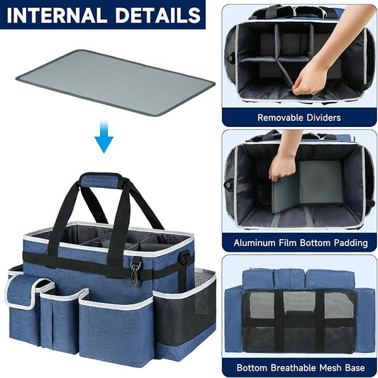 Cleaning Caddy Bag, Large Cleaning Supplies Organizer - Image 2