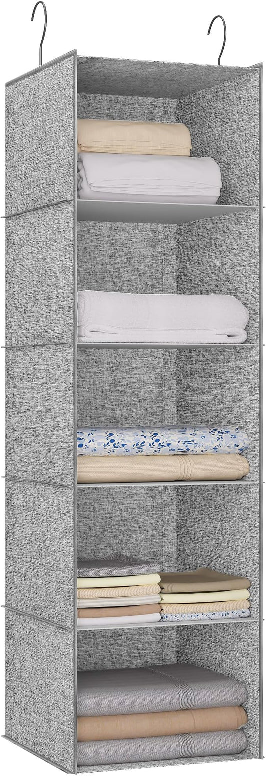5-Shelf Hanging Storage Closet Organizer, Linen Rv Storage and Organization by DonYeco
