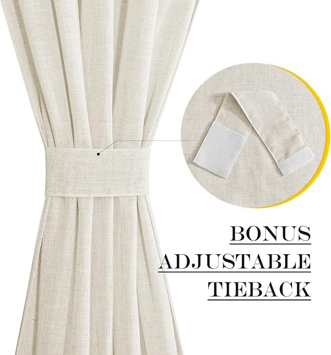 NICETOWN Linen Sidelight Curtains - Image 6