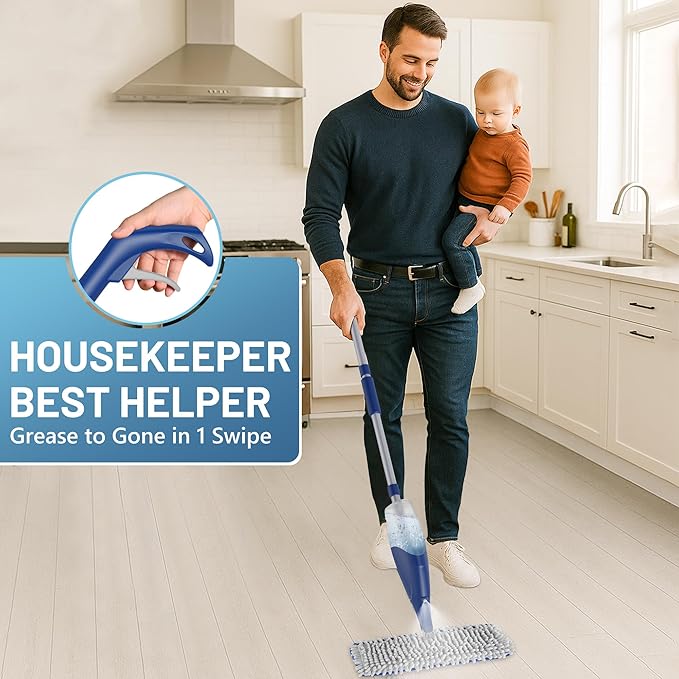 Papclean Spray Mops for Floor Cleaning: Double Sided Dust Mop for Hardwood Wood - Image 8