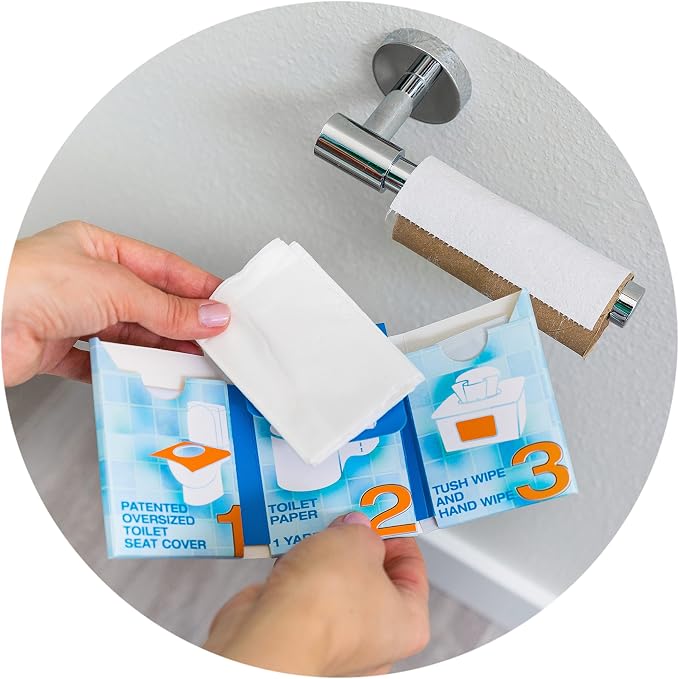 The Restroom Kit Great for Travel Portable Disposable Oversized Toilet Seat - Image 3