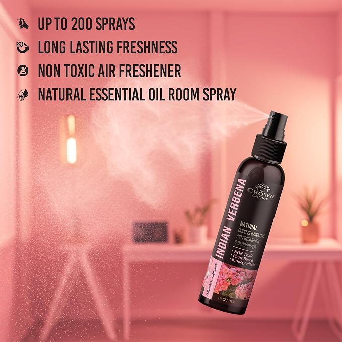 Natural Air Freshener Spray—Geranium & Lemongrass Odor Eliminator—Non-Toxic - Image 7