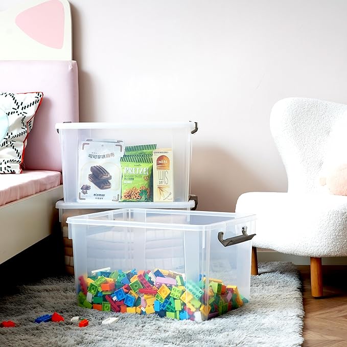 Citylife 6 Packs 58.1 QT Plastic Storage Bins - Image 2