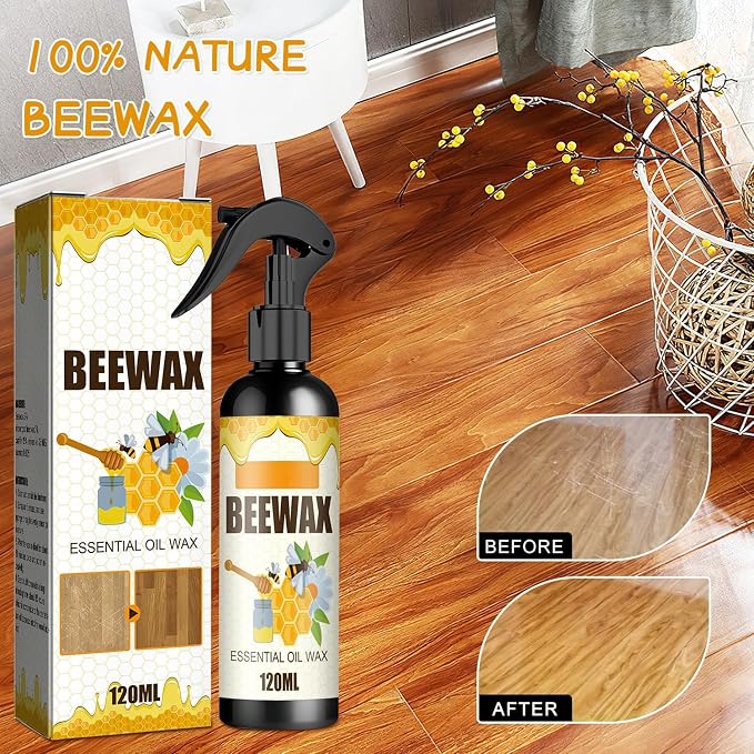 Natural Beeswax Spray Furniture Polish, Wood Cleaner, Wood Floor Polish - Image 4