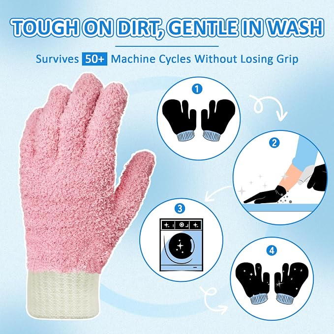 MIG4U 4 Pairs Microfiber Gloves - Image 3