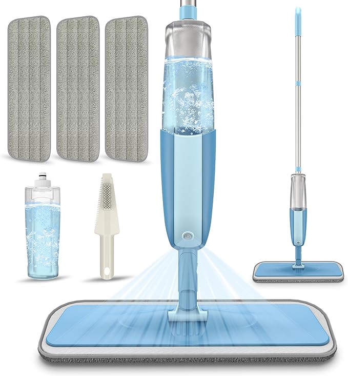 Spray Wet Mops for Hardwood Floors- MEXERRIS Microfiber Dust Dry Mop by MEXERRIS