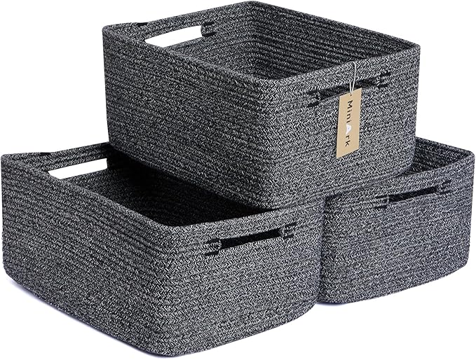 Large Storage Baskets for Shelves, Closet Organizers Bins for Clothes Blanket by MiniArkStorageBasketsHome