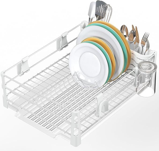 SIMPLE HOUSEWARE White Dish Drying Rack by SimpleHouseware