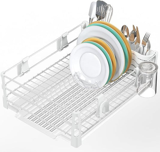 SIMPLE HOUSEWARE White Dish Drying Rack by SimpleHouseware