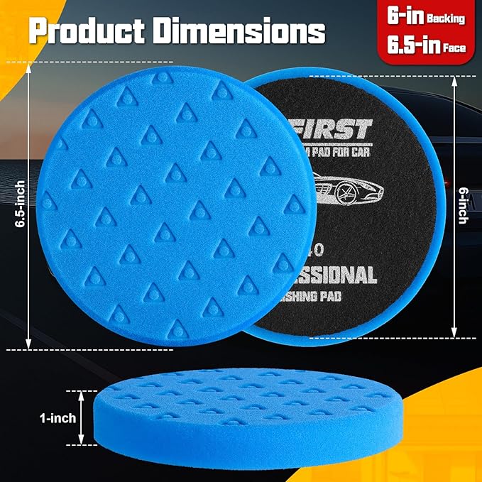8 Pcs Buffing Polishing Pads, 6 Inch Polishing Pads, Car Compound Buffing - Image 2