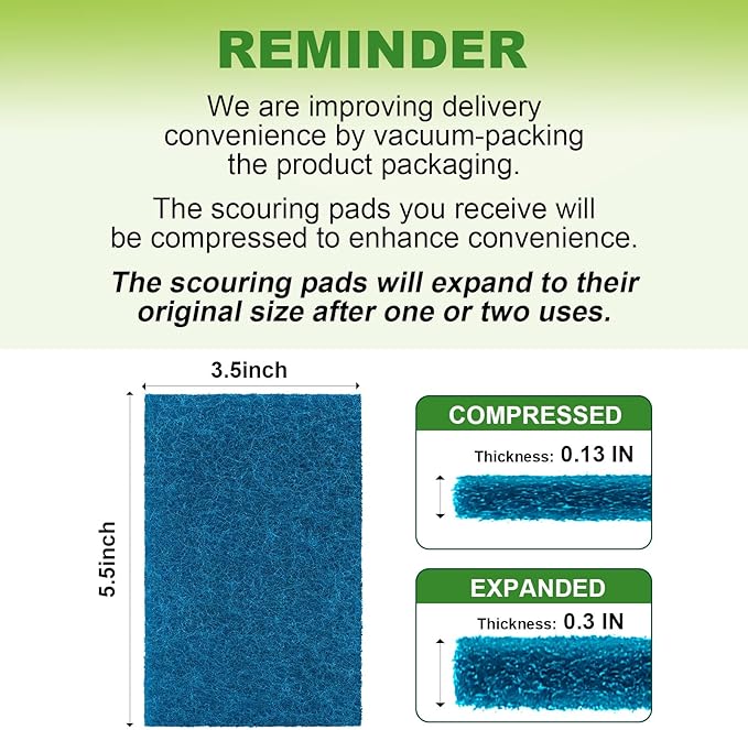 Non-Scratch Scouring Pads, Garage and Outdoors, Reusable Dish Scrubber Pads - Image 7