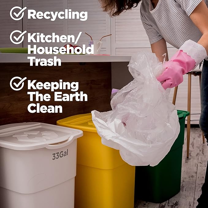 30-33 Gallon Clear Trash Bags Heavy Duty - Image 5