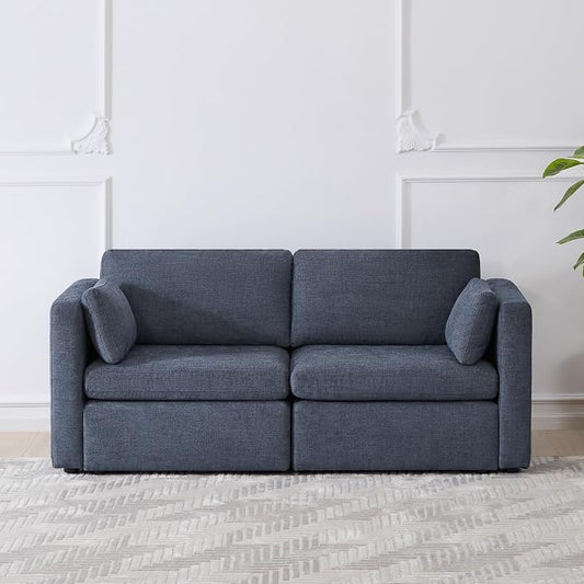 CHITA Small Modular Sectional Fabric Sofa Set, Extra Comfty Loveseat Cloud Couch by CHITALIVING