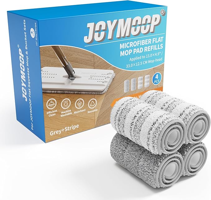 JOYMOOP Flat Mop Pads, Microfiber Mop Cleaning Pads, Washable Pads, Pads by JOYMOOP