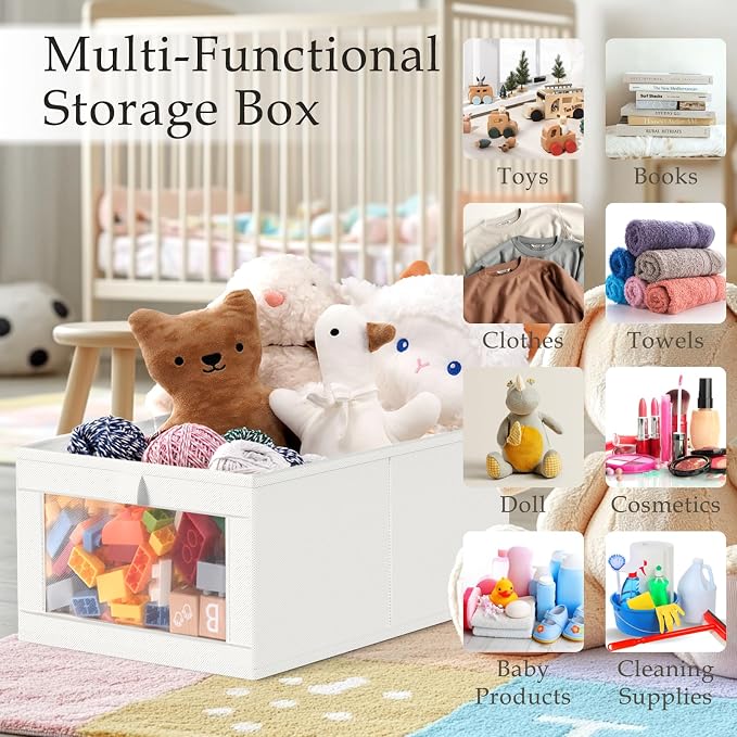 Criusia 4 Pack Closet Organizers and Storage, Large Linen Closet Baskets - Image 7