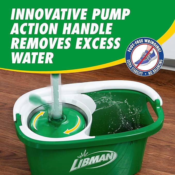 Libman Tornado Spin Mop System, Spinning Floor Mopping and Bucket - Image 5