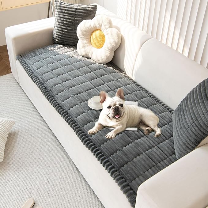 OTOB Dog Couch Covers for 3 Cushion Washable Non Slip Plush Pet Friendly Bed by OTOB