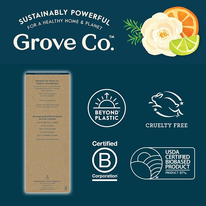 Grove Co. Glass Spray Bottles for Cleaning Solutions, Unique Silicon Sleeve - Image 7