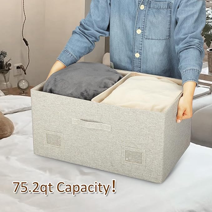 75 Quarts Extra Large Decorative Storage Bins - Image 4