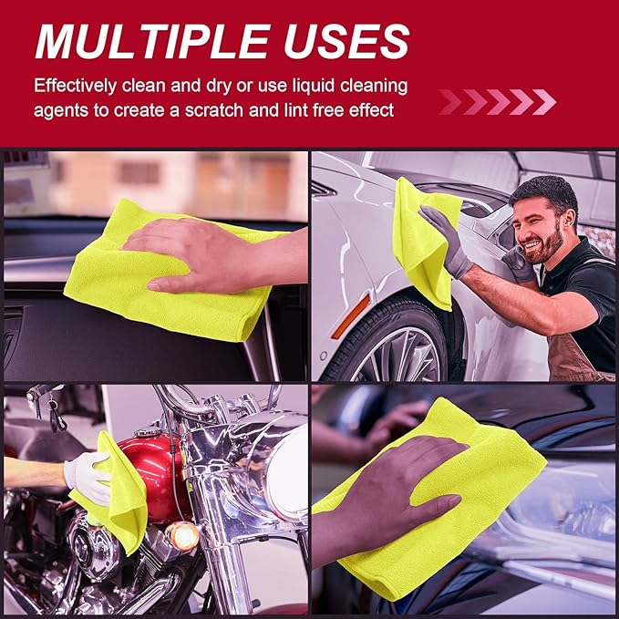 200 Pcs Microfiber Cleaning Cloth 16x16 Inch Microfiber Towels - Image 5