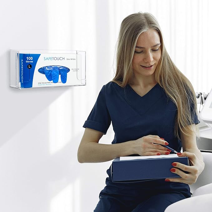 Amazing Abby Acrylic Glove Box Holder, Wall-Mounted Glove Dispenser, Floating - Image 4