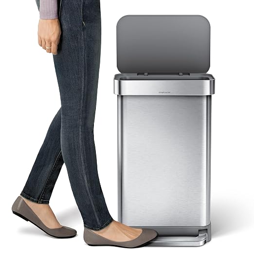 simplehuman 45 Liter / 12 Gallon Liter Rectangular Hands-Free Kitchen Step - Image 4
