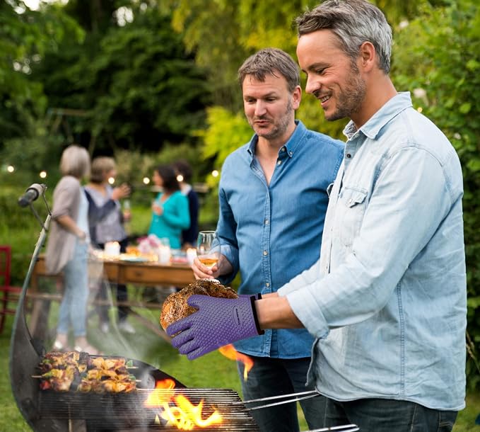 KITCHEN PERFECTION Silicone Smoker Oven Gloves -Extreme Heat Resistant BBQ - Image 8