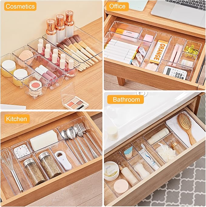 SMARTAKE 28 Piece Drawer Organizers