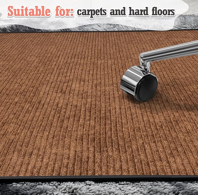 Heavy Duty Office Chair Mat for Carpet and Hardwood Floor Bohemian Desk Chair - Image 3
