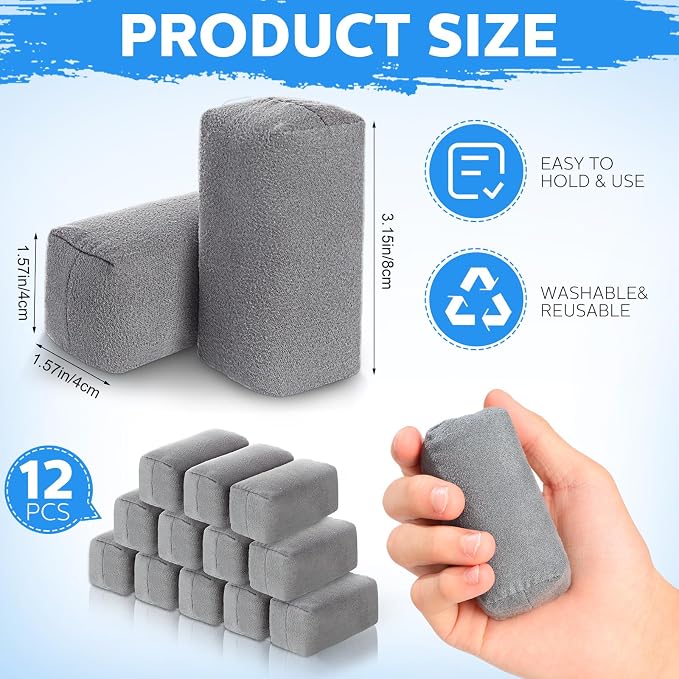 Riakrum 12 Pack Microfiber Applicator Pads Suede Car Detailing Sponge Ceramic - Image 2