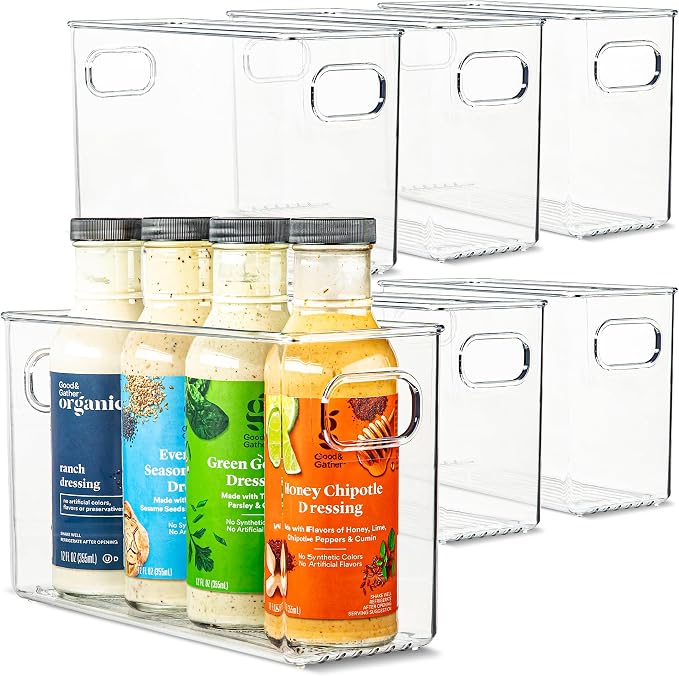 Plastic Food Storage 6 Pack Clear Container Bin by primebox