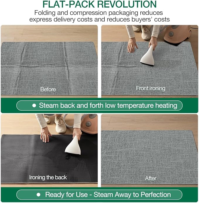 LUMI Ultra Thin Door Mat for Entryway, Low Profile Non Slip Rubber Backing - Image 3