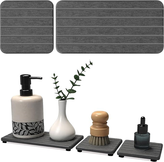 3PCS Stone Drying Tray, Stone Soap Tray, Water Absorbing Stones Trays by Unknown