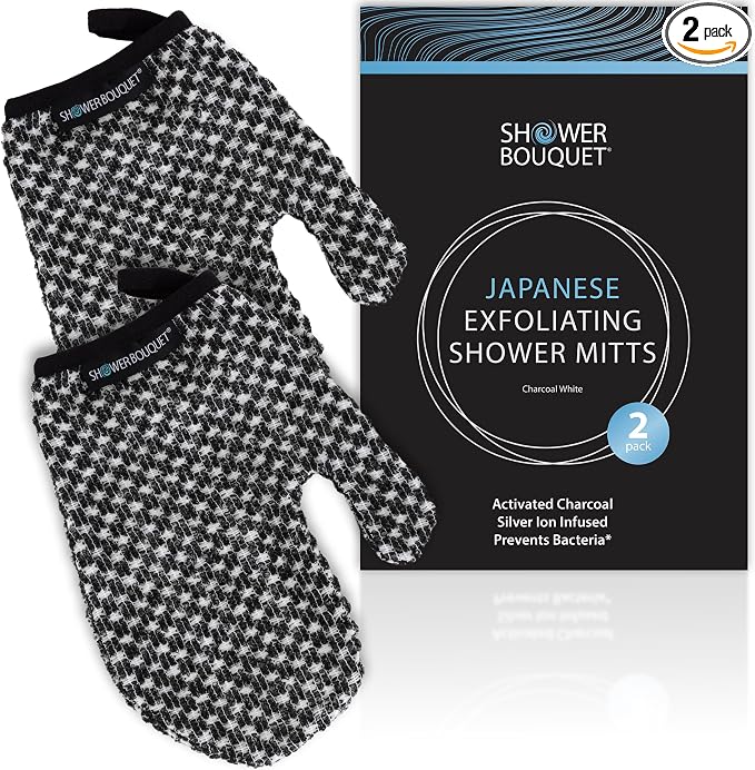 Japanese Exfoliating Mitt 2-Pack by ShowerBouquet%C2%AE