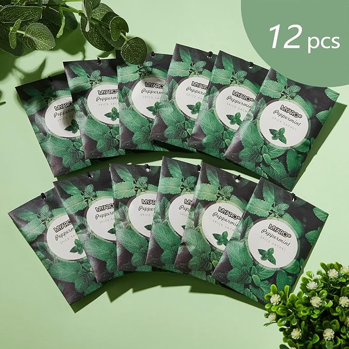 MYARO 12 Packs Peppermint Potpourri Bags Sachets - Image 6