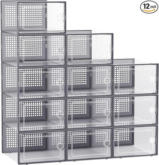 Kuject Large Shoe Organizers Storage Boxes by Kuject