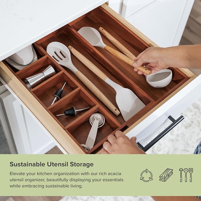KitchenEdge Adjustable Kitchen Drawer Organizer - Image 5