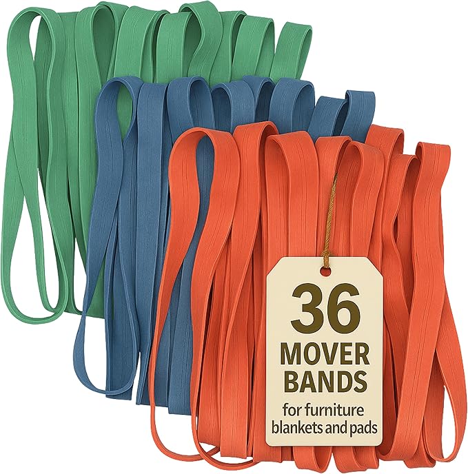36 Pack Mover Blanket Rubber Bands by KITCHENTOOLZ