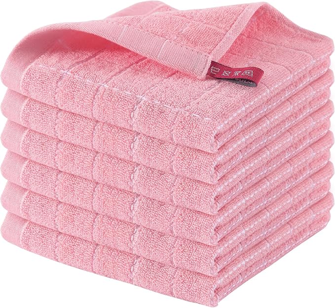 Homaxy 100% Cotton Terry Kitchen Dish Cloths, Ultra Soft and Absorbent Dish by Homaxy