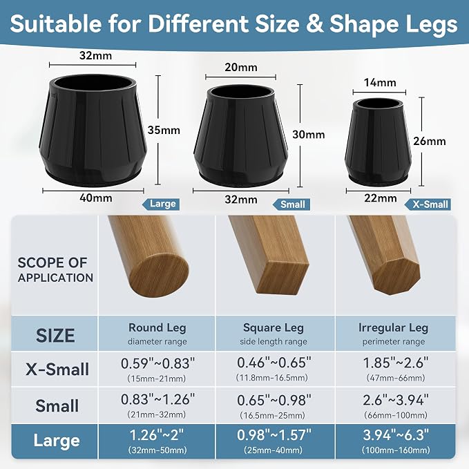 24PCS Silicone Chair Leg Floor Protectors - Image 3