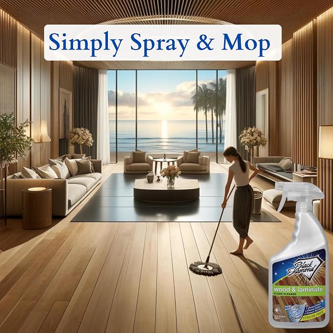 Black Diamond Stoneworks Wood & Laminate Floor Cleaner- Ready to Use Non-Toxic - Image 3